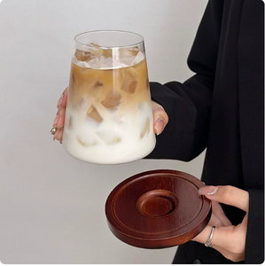 Bicchiere Moderno Riutilizzabile in Vetro Mount Fuji per Americano, Latte, Caffè, Bevande Fredde e <span class=keywords><strong>Acqua</strong></span> - Product Image 3