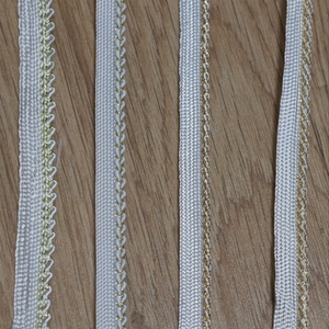 <span class=keywords><strong>La</strong></span> nueva colección Jiay presenta bordes dorados con letras, encaje, cordones decorativos, accesorios para prendas, cintas y - Product Image 1