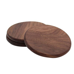 ที่รองแก้วทำจากไม้วอลนัทแกะสลักเป็นมิตรต่อสิ่งแวดล้อมที่รองแก้วทรงกลมทรงสี่เหลี่ยมมีร่องออกแบบส่วนบุคคลจัดส่งฟรีสหรัฐอเมริกา - Product Image 2