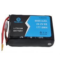 Paquete de Baterías de Estado Sólido Sinxpower 4S 6S2P INR21700 8000mah 20C Conector XT60/XT90-S 800 Ciclos para Dron FPV de 7-10 Pulgadas