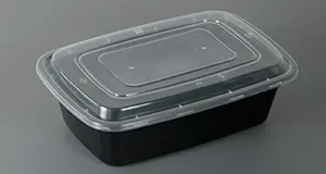 Boîte alimentaire en plastique jetable Conteneur alimentaire à emporter Boîte à lunch Boîte à bento avec couvercle