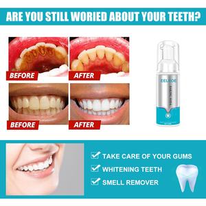 EELHOE Menthe poivrée <span class=keywords><strong>Nettoyage</strong></span> en profondeur Taches <span class=keywords><strong>de</strong></span> fumée jaunes Décapant <span class=keywords><strong>de</strong></span> tartre Blanchiment des dents Mousse <span class=keywords><strong>de</strong></span> <span class=keywords><strong>bicarbonate</strong></span> <span class=keywords><strong>de</strong></span> <span class=keywords><strong>soude</strong></span> Dentifrice - Product Image 3