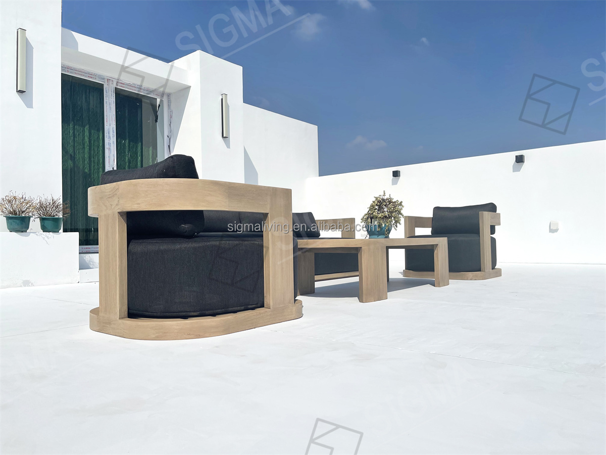 Sigma Luxury Outdoor Villa Garden Sofa Hotel Patio Furniture Backyard Garden Sofa Outdoor Teak Furniture Garden Set