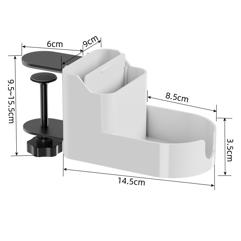 Water bottle and phone holder [white] - non-rotatable