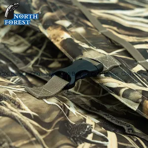 Portable Foldable Aluminum Frame 1 Person Layout Blind Waterfowl Duck Ground See Through Hard Sided Camo Hunting Blind