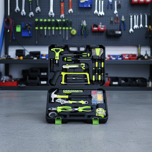 DEWEN – Kit d'<span class=keywords><strong>outils</strong></span> ménagers complet pour la réparation à domicile, avec pinces, tournevis, mètre ruban et boîte à <span class=keywords><strong>outils</strong></span> portable pour le bricolage - Product Image 4