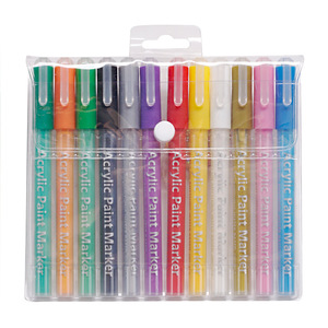 Stylo marqueur pour nail art imperméable 12 couleurs, stylo à dessin abstrait graffiti, stylo gel acrylique pour salon de beauté - Product Image 3