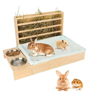 Comedero para conejos con estación de alimentación, gran capacidad, antideslizante, para conejillos de indias y chinchillas - Product Image 3