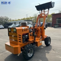 WGZN Minicargadora diésel compacta 4x4 de fácil reparación con cucharón articulado para agricultura y construcción