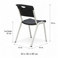 Chaise d'entraînement compacte haut de gamme, emballée en carton, respectueuse du plancher, raffinée, absorbant les chocs, pour conférences, salles de classe et lieux événementiels