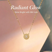 Parure de bijoux personnalisable en or véritable 18 carats motif tournesol, collier, boucles d'oreilles et bague délicats sertis de zircons, bijoux arabes de Dubaï