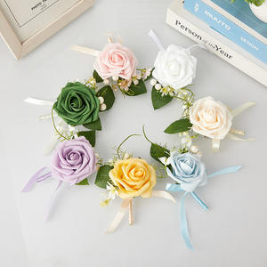 ดอกไม้คาดอกสำหรับงานแต่งงานใช้ได้ทุกเพศสินค้าใหม่เข็มกลัดกุหลาบเทียมทำจากผ้าไหมที่เก็บรักษาไว้เป็นมิตรต่อสิ่งแวดล้อม - Product Image 4