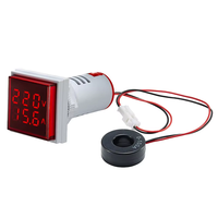 Indikator Panel Meter Plastik LVMA Voltmeter Ammeter Lampu Sinyal Pilot Lampu Digital Voltmeter IP55 Layar LED 3-Digit AC/DC