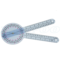 6 pièces/ensemble avec trous rapporteurs multi-règle colonne vertébrale doigt goniomètre Angle médical colonne vertébrale règle 360 degrés outil de mesure