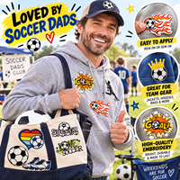 Lot de patchs de football en gros : ballon de football, filet de but, trophée, couronne, flamme – Appliques brodées à thermocoller pour décoration DIY