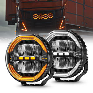 Ad alta potenza 240W Super <span class=keywords><strong>luminoso</strong></span> Anti abbagliamento arancione ambra DRL luce di posizione dinamica 9 pollici camion faretto Led 4x4 DRL - Product Image 1