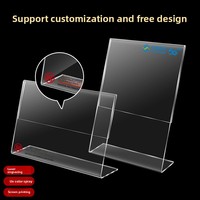Support de menu en acrylique en forme de L, épaisseur 3 mm, format A4/A5, finition transparente, pour présentoirs de table et supports de signalisation de restaurant