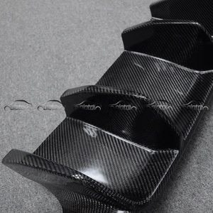 V Style Carbon Fiber Rear Bumper Lip Diffuser Fin Spoiler Rocker <b>Splitters</b> for BMW F87 M2 Body Kits - Product Image 6