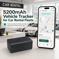 Traceur GPS Trevaron Auto 5200mAh pour flottes de voitures de location avec application de suivi de localisation et abonnement requis