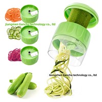 Multifunctionele plastic roestvrijstalen handmatige roterende rasp, fruit- en groentesnijder, aardappelschiller