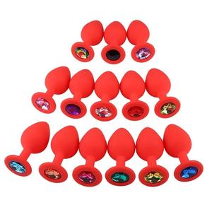 Silikon Anal <span class=keywords><strong>Plug</strong></span> mit Kristalls chmuck Smooth Touch weibliche <span class=keywords><strong>Butt</strong></span> <span class=keywords><strong>Plug</strong></span> Anal Perle Spielzeug Sex Adult Anal <span class=keywords><strong>Plug</strong></span> für männliche Männer Frauen - Product Image 4