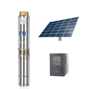 AC/DC three phase 2.2kw 13m3/h 110m Factory supplier dc solar submersible pump solar pump set for agriculture in dubai