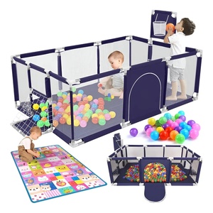 Baby Playpen 8 Panel Enclosure With <b>Ball</b> <b>Pool</b> And Mat For Toddlers Indoor Play Area - Product Image 5