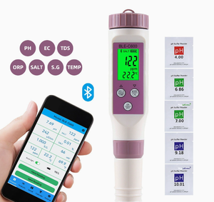 เครื่องวัดค่า <span class=keywords><strong>pH</strong></span> EC TDS ความเค็ม S.G อุณหภูมิ <span class=keywords><strong>ORP</strong></span> แบบหลายพารามิเตอร์ 7 in 1 สำหรับการบำรุงรักษาสระว่ายน้ำ มีบริการ OEM/ODM ความแม่นยำ 0.5pH รับประกัน 12 เดือน - Product Image 2
