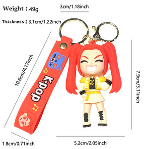 Accesorios 3D para Zapatos, Llavero de Silicona con Diseño de Grupo de Chicas de K-POP, Llavero de Anime K-pop Demon Hunter, Clip para Bolsa - Product Image 4
