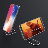 Support de téléphone universel pliable en alliage de zinc avec anneau de maintien et béquille rétractable à rotation 360°