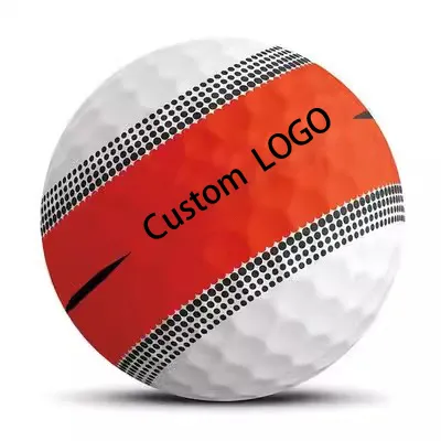 360 degree putting line printing Customized cardboard packaged 3 piece 3-layer tournament Golf Ball