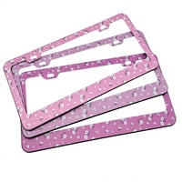 Support de plaque d'immatriculation en acier inoxydable avec impression personnalisée sur toute la surface, norme américaine