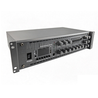 Amplificateur de sonorisation 8 zones avec USB, radio FM, enregistrement sur carte TF, en aluminium, pour système audio commercial
