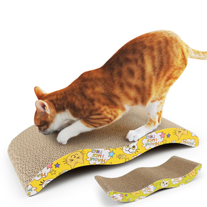 Gatto graffiatore in cartone ondulato resistente riciclabile resistente con letto resistente per gatti - Product Image 5