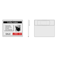 Etiqueta Electrónica de Precio para Estante, Inalámbrica, Digital, Inteligente, con Tinta Electroforética, Multicolor, Sistemas EAS, Modelo Hui Wei 03, Tamaño Personalizado