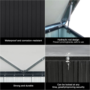 Boîte de rangement et étui en acier noir durable, imperméable, petit, portable et verrouillable pour l'organisation du bureau et l'utilisation en cuisine - Product Image 4