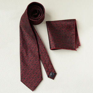 Cravate à motif floral rétro pour homme, tenue formelle professionnelle, cravate en polyester et soie jacquard avec pochette de costume - Product Image 4