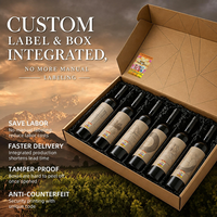Boîte de transport pour vin en papier artistique recyclable, coffret cadeau éco-responsable pour whisky et bière, ensemble de 3 bouteilles, étiquette anti-contrefaçon offset, OEM