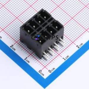 DB2ERHB-3.81-2*4P-BK Plug-in Terminal Block Bent Lead Through Hole,P=3.81mm Board-to-Board / Socket - Closed 2x4P 3.81mm Black - Product Image 1