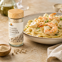 Poivre Blanc en Poudre pour Plats de Poissons, Pâtes et Œufs – Fournisseur d'Épices en Pot de Verre à Marque Blanche