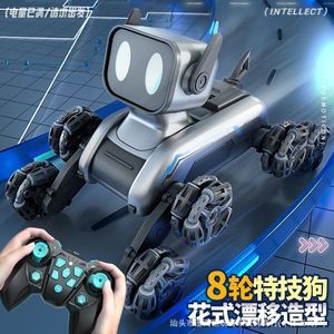 Elektrikli Dans Uzaktan Kumandalı Robot Kiti, USB Kablosu ile Sekiz Tekerlekli Dağ Bisikleti Uzaktan Kumandalı Köpek Eğitici Oyuncak - Product Image 6