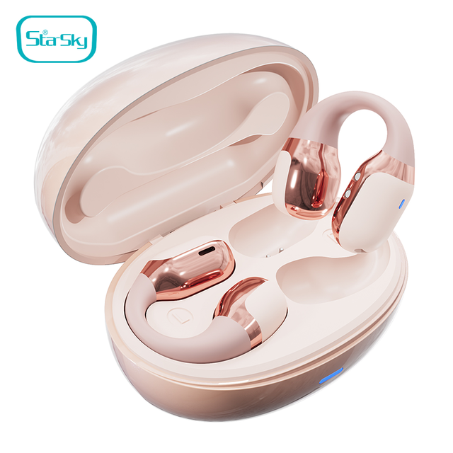 Starsky LED Earclip Earphones Sport Calling Noise Cancelling Open Ear Hanging Wireless OWS Earbuds Surround Sound 5.4 for