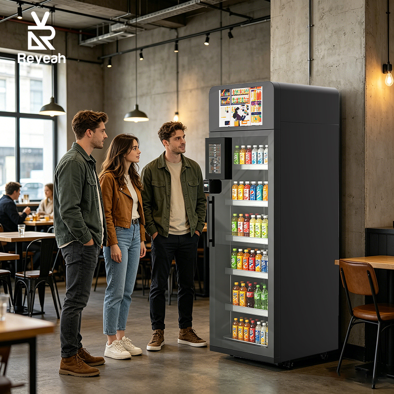 AI <strong>Smart</strong> <strong>Cooler</strong> Automatic 24h Self Service Beverage Fridge Refrigerator Advertising Screen <strong>Vending</strong> <strong>Machine</strong> with Card Reader