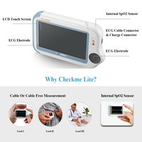 Viatom Checkme Lite Enregistreur ECG numérique ECG/Pression artérielle systolique/SpO2/Oxymètre de pouls Moniteur de poignet