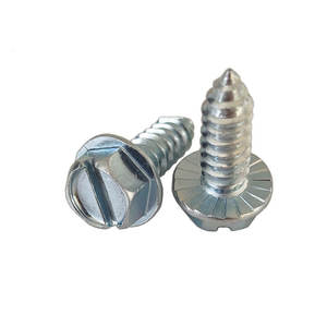 <span class=keywords><strong>SUNO</strong></span> Tornillos No Estándar de Acero Chapado en Zinc, Cabeza Plana con Brida Hexagonal, Moleteado, Antideslizante, Rosca Fina Autorroscante - Product Image 1