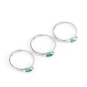 Natural Genuine A-grade Jadeite Blue Water Marquise <b>Ring</b> Ice-grade Jade S925 <b>Silver</b> Setting Women's Party <b>Ring</b> <b>Adjustable</b> Design - Product Image 3