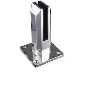 Rubinetto in vetro montato sul ponte quadrato di classificazione pesante 6.3 in acciaio inossidabile da 2205'' - Product Image 1