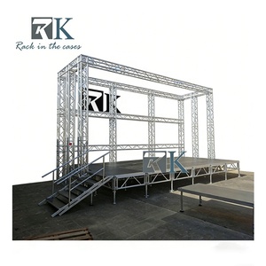 Portable Aluminum & Plywood for System Adjustable Height Quick Assembly for Outdoor Events Performance <b>Stage</b> <b>Platform</b> - Product Image 1