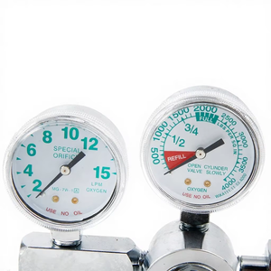 Régulateur de débit et de pression pour bouteille d'oxygène médical CGA992 double jauge, durable - Product Image 3