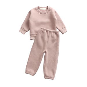 ชุดเสื้อผ้าเด็กขายส่งแบบหนา ชุดจั๊มสูทเด็กผู้หญิงผ้าฟลีซสีพื้น - Product Image 6